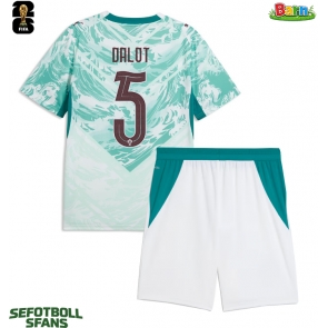 Portugal Diogo Dalot #5 Bortaställ Barn VM 2026 Kortärmad (+ Korta byxor)